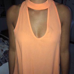 Orange dressy top only worn once as good as new